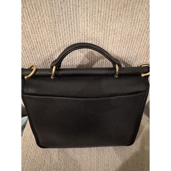 VTG 90s Y2K COACH WILLIS 9927 Black Bag Handbag Black Leather Satchel CLEAN - Picture 5 of 16